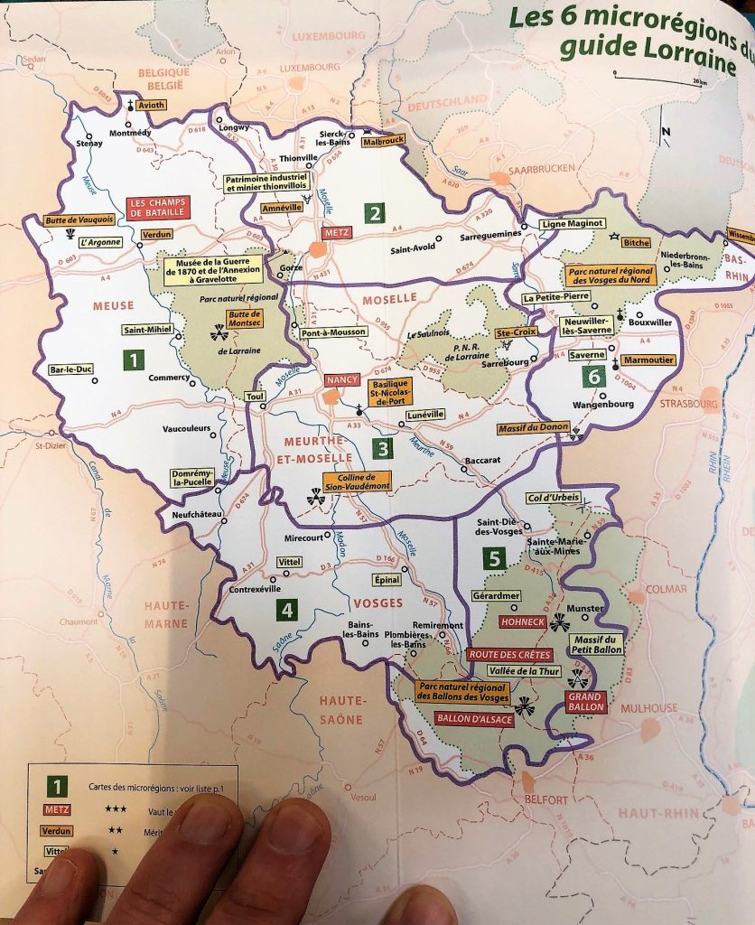 INSOLITE : Le Guide Vert Michelin rattache une partie de l’Alsace à la Lorraine.
